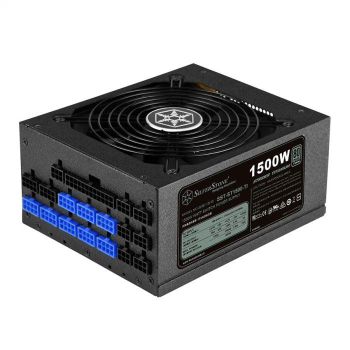 منبع تغذیه کامپیوتر سیلوراستون مدل Strider Titanium SST-ST1500-TI SilverStone Strider Titanium SST-ST1500-TI 1500W Power Supply